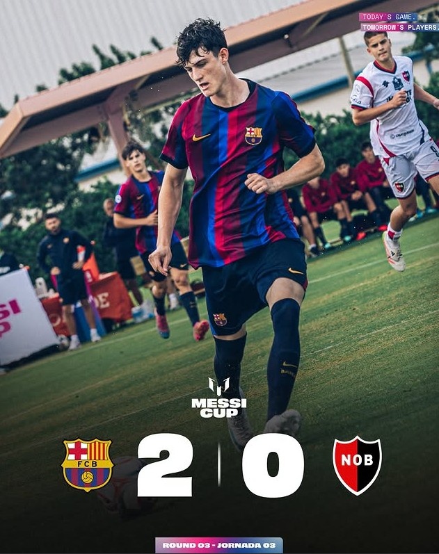 梅西杯第三轮巴萨U16队2-0纽维尔老男孩,李昊炎跨级替补登场 梅西杯第三轮巴萨U16队2-0纽维尔老男孩,李昊炎跨级替补登场